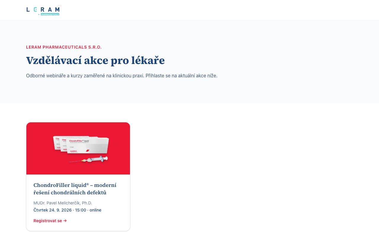 Webináře LERAM pharma